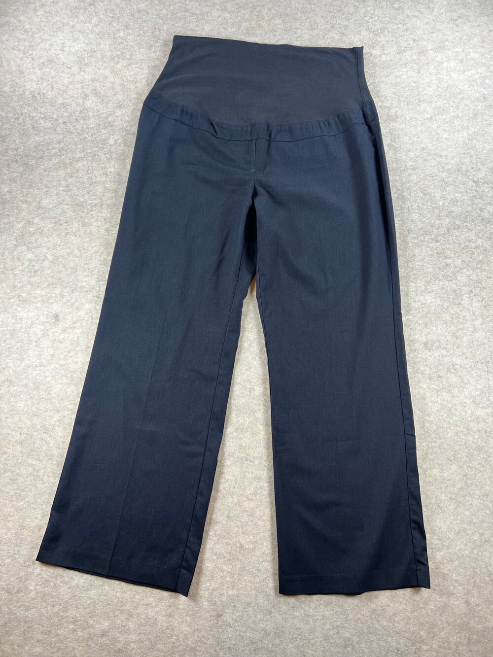 Thyme Maternity Dark Gray Dress Pants Stretch Work Career Size Large